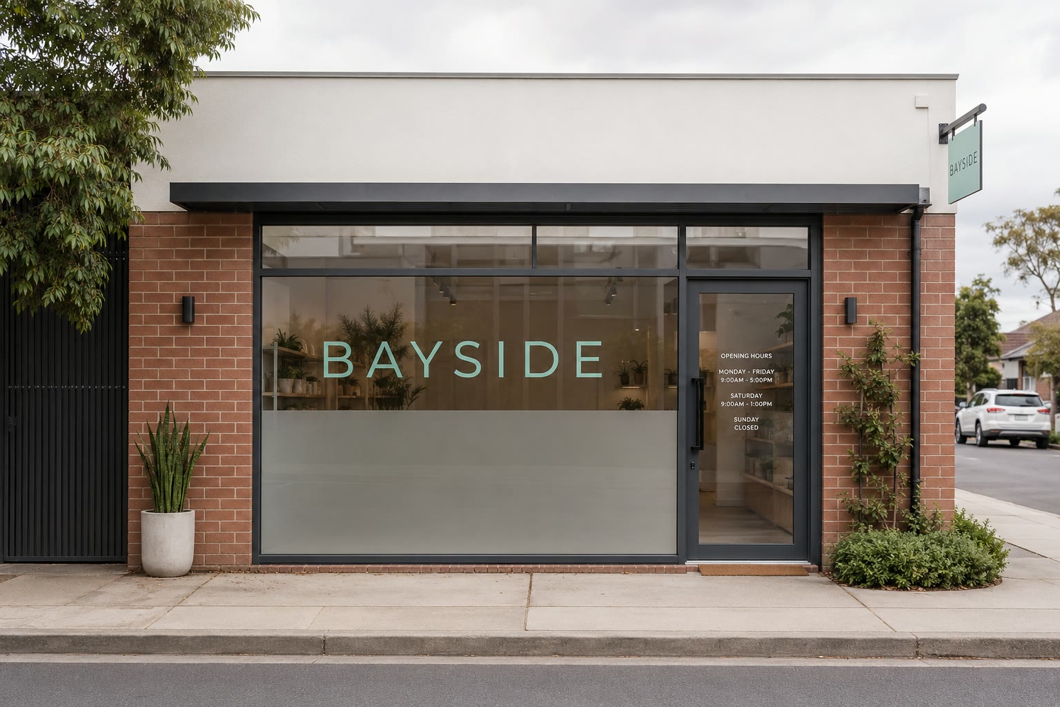 Window lettering on a shop front